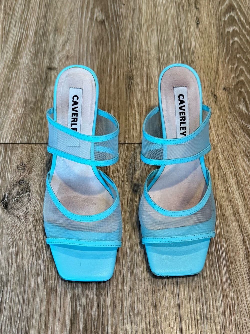 Caverley Blue Mesh Heels
